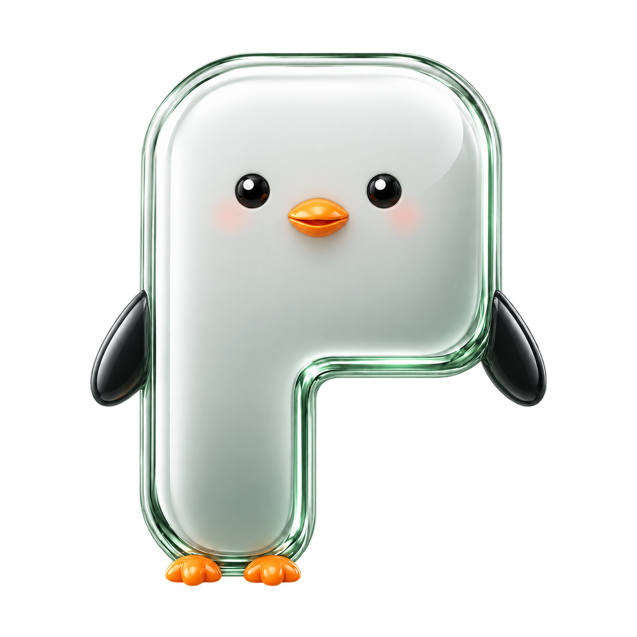 A small glass penguin